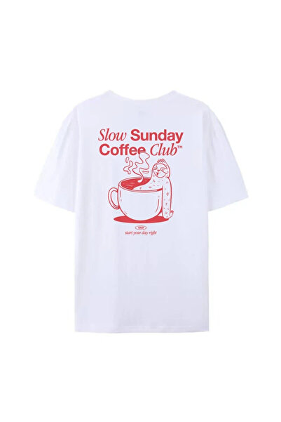 Tarzsokak تي شيرت أبيض ريترو كوميكس للقهوة هبي لطيف كافيين ملابس الشارع الشهير