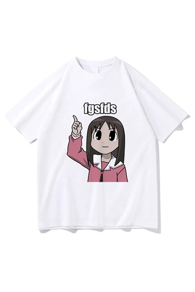 Tarzsokak أبيض مضحك أوساكا Fgsfds Harajuku Kawaii Ayumu Anime Azumanga Da
