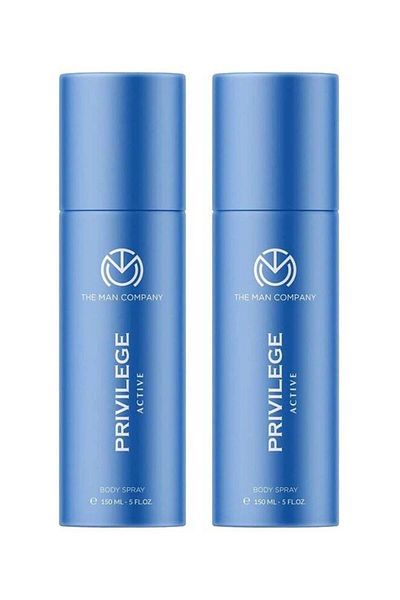 The Man Company Privilege Active Deodorant For Men Pack Of 2 | Premium Body Spray | Long-Lasting Fragrance | Perfect