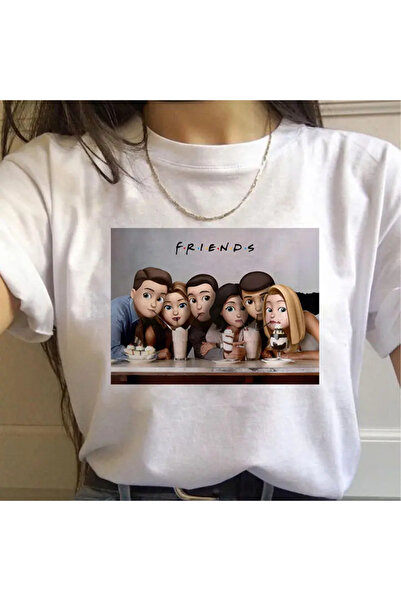 Tarzsokak برنامج White Friends TV Show harajuku Ullzang مطبوع عليه رسوم كرتون...