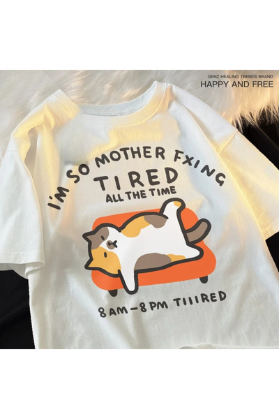 Tarzsokak White Tired Cat Beauty Canapea scurtă siameză pentru relaxare, dist...