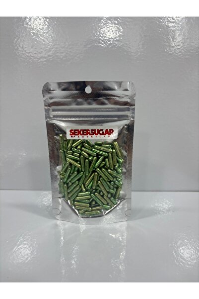 ŞEKER & SUGAR Şeker & Sugar - Yeşil Çubuk Arjantin Şeker Pasta Süsü (40gr)