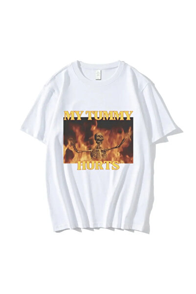 Tarzsokak Albul se simte rău în stomac Funny Hard Skeleton Meme Vintage Raha