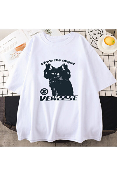 Tarzsokak Pisică albă japoneză cu caractere Kanji / Îmbrăcăminte de stradă dr...