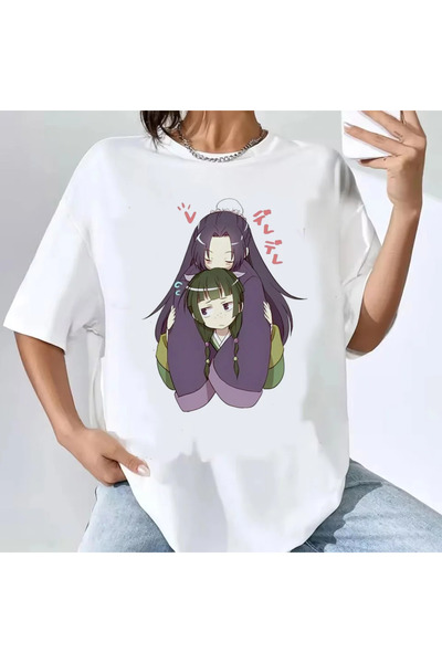 Tarzsokak تي شيرت أبيض Kusuriya No Hitorigoto Maomao كاواي كارتوني أنمي Este