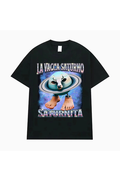 Tarzsokak Crna La Vacca Saturno Saturnit Smiješna Krava Meme za Harajuku Hip ...