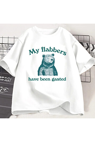 Tarzsokak Λευκό "My Flabbers Gasted" Αστείο γραφικό μπλουζάκι Χαριτωμένο μπλο...