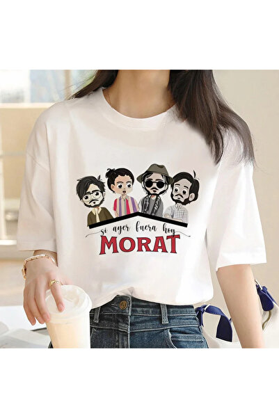 Tarzsokak Λευκό Morat καλοκαιρινό μπλουζάκι σχεδιαστών με γραφικά αστεία ρούχ...