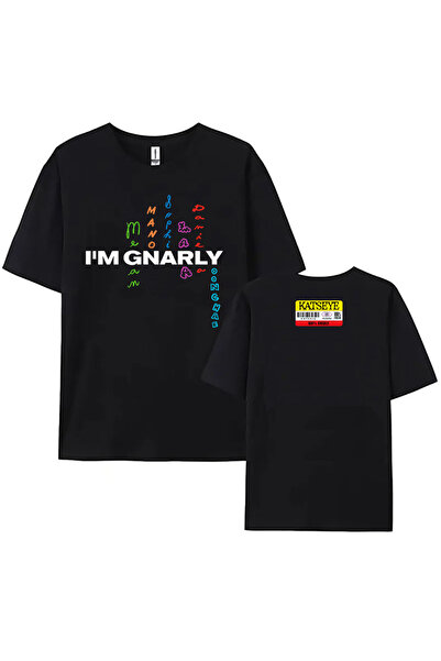 Tarzsokak Siyah Katseye ben Gnarly Kore Bant baskılı Camiseta