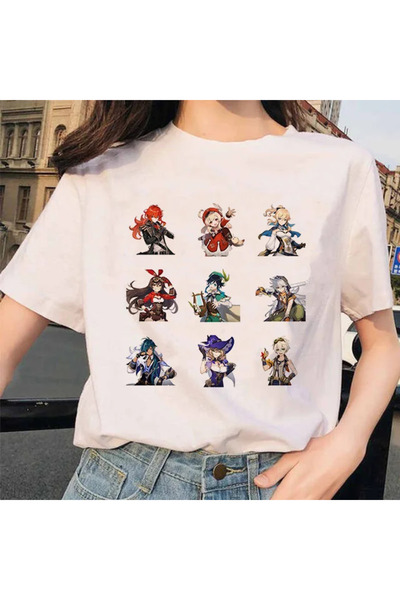 Tarzsokak بيمون جينشين وايت ناجح فينتي شياو دياون ديشيرت كايا كارتون