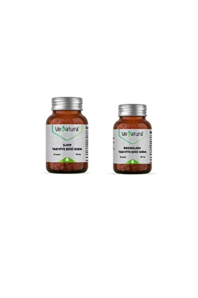 VeNatura 5-HTP 100 mg 30 كبسولة + بروميلين 60 كبسولة