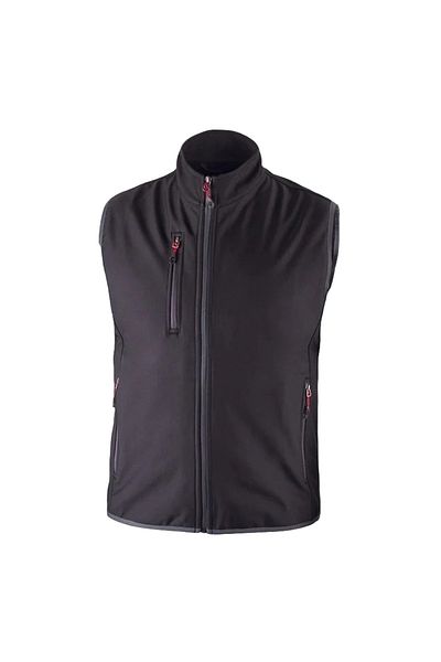 Şengüler Winter Softshell Black Waterproof Fleece Vest