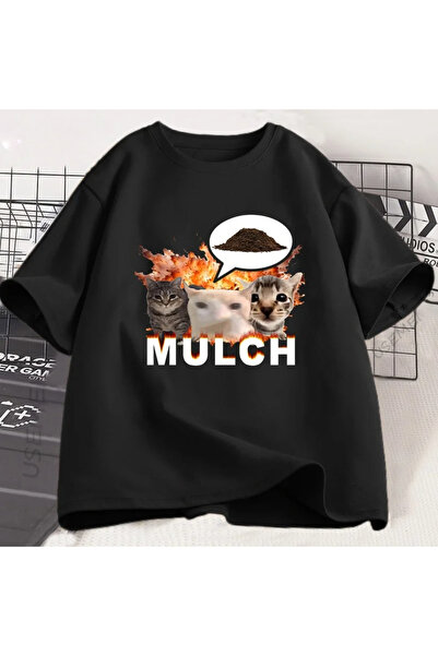 Tarzsokak Μαύρο Malch Funny Cat Meme Κλασικό T Καλοκαιρινό Μπλουζάκι Streetwe...