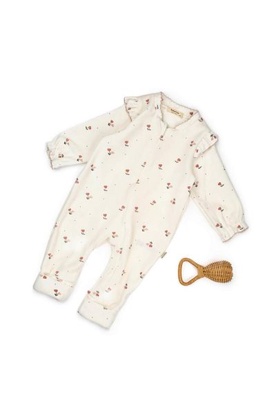 BabyCosy Organic Wear Baby Long Sleeve Velvet Jumpsuit 100% Organic Cotton - Newborn - Csy6058