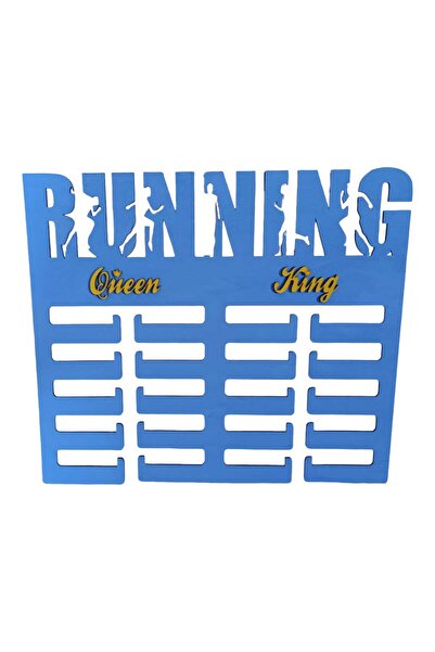 OEM Suport pentru medalii, placă din lemn de 3 mm, albastru, 40 cm