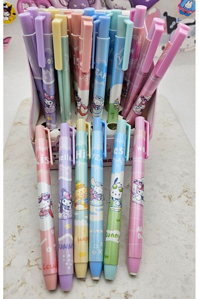 Meyra Accessories سانريو كاواي قلم رصاص ممحاة ضغط أوتوماتيكي ممحاة قلم رصاص لطيف هدية لمرحلة ما قبل المدرسة قطعة واحدة
