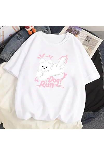 Tarzsokak Tricou cu grafică albă cu desene animate și pisică drăguță, imprime...