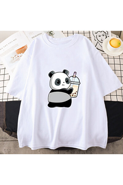 Tarzsokak Ceai cu lapte Boba cu bule albe de vară, nou, drăguț, cu imprimeu p...