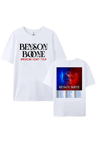 Tarzsokak White American Heart Tour Benson Boone Imprimeuri grafice cu decolt...