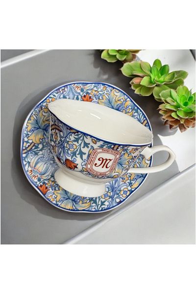 JOVY Porcelain Cup and Saucer Set, MODERN, 200 ml
