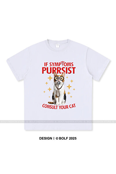 Tarzsokak Tricouri grafice amuzante pentru pisici albe, cu imprimeu, Topuri d...