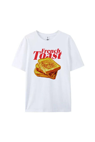 Tarzsokak Бяла френска тост Графични тениски Ретро закуска Естетика Streetwea...