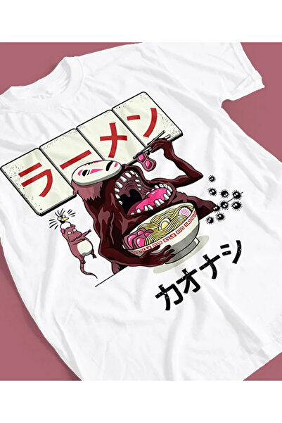 Tarzsokak قميص أبيض للجنسين Sin Cara Viaje De Chihiro Studio Ghibli Graphic T