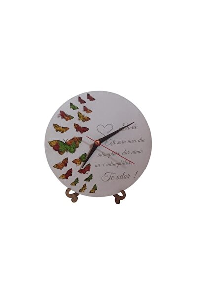 OEM Ceas analogic cu mușchi stabilizat, MDF, alb, 25 cm