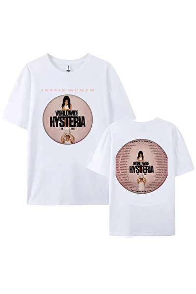Tarzsokak Λευκό JESSIE MURPH The Worldwide Hysteria Tour Βαμβακερό Καλοκαιριν...
