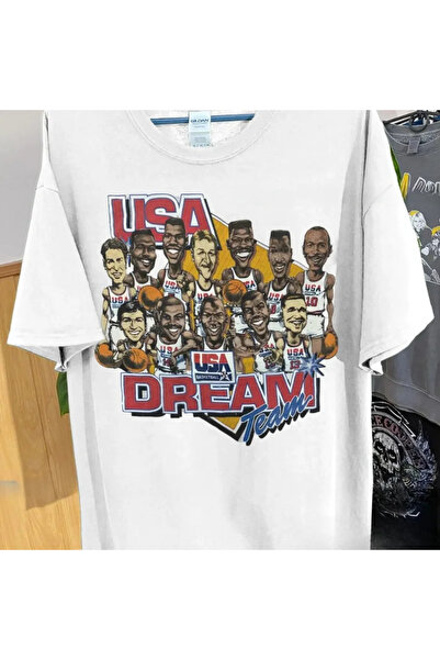 Tarzsokak طقم كرة سلة صيفي أبيض عتيق موديل 1992 يسمح بمرور الهواء في التسعينيات