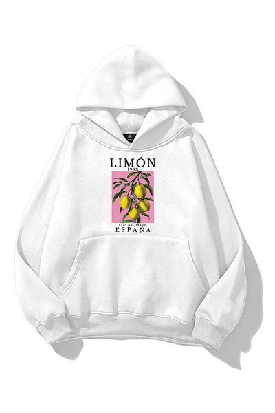 Trendiz Unisex Lemon 1998 Sweatshirt White
