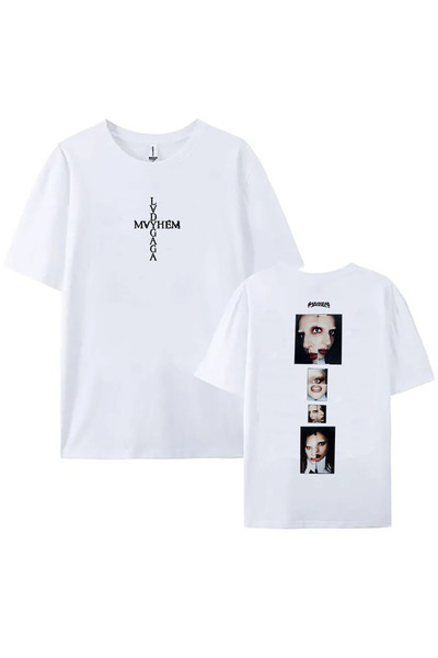 Tarzsokak Îmbrăcăminte de stradă albă unisex MayhemAlbum noua colecție Lady G...