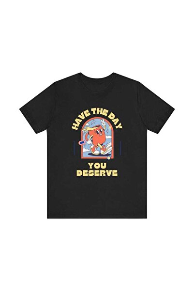 Tarzsokak Black Have the Day You Deserve, Tricou cu cană de cafea cu desene a...