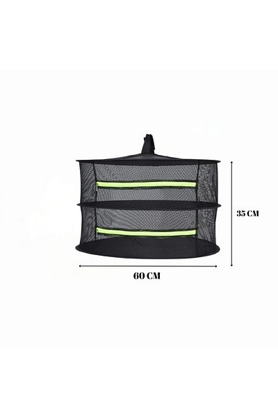 ULZKA Luxury 2 Layer Zippered Fruit and Vegetable Drying Net |   Foldable Fruit Vegetable Natural Drying Basket