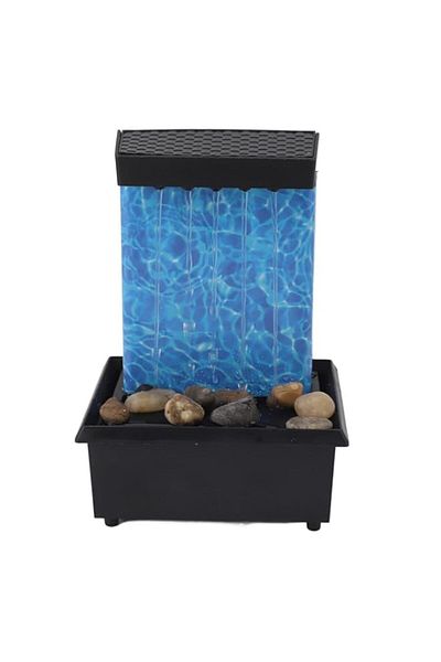 Generic Cryfokt Indoor Water Fountain, Waterfall Light Show Tabletop Water Fountain Relaxing Battery Powere