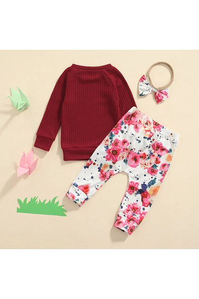 UniqueStore.ro Set de trei piese Dolores Red - 3-6 luni