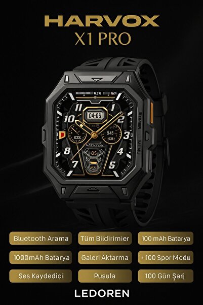 L'eDoren HX Watch X1 Pro Akıllı Saat Iphone Ve Android Tüm Telefonlara Uyumlu