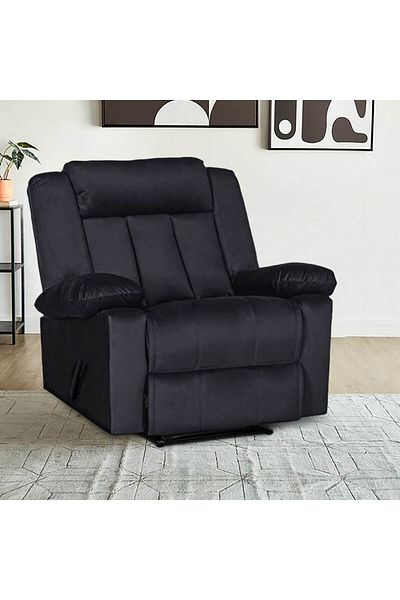 Lazy Vibes Trio Recliner Chair in Luxurious Velvet | Fixed