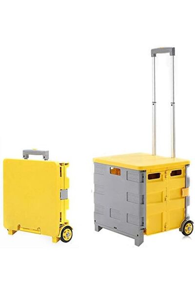 Generic Heavy Duty Shopping Car Strong Folding Trolley Light Plastic Two Wheels Easy Assembly Shopping Cart