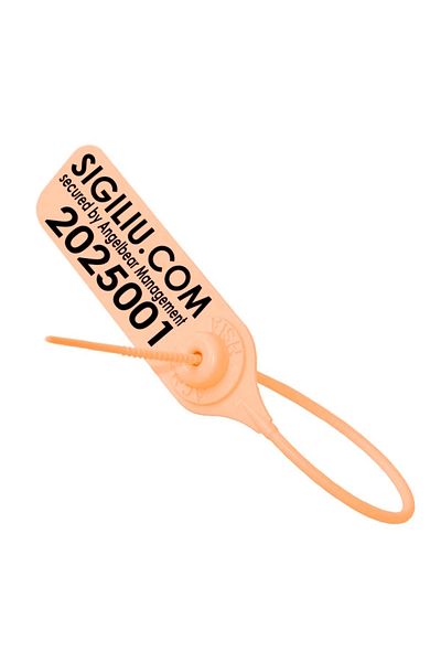 AngelBear SET of 20 anti-theft plastic seals, quick closing, clothing sealing labels, orange packaging