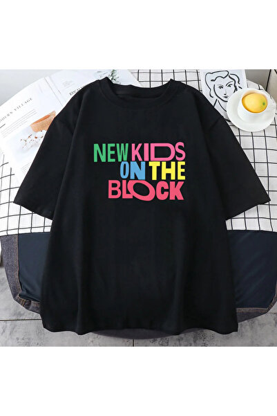 Tarzsokak Черна NKOTB New Kids Block Поп музикална група печатна тениска