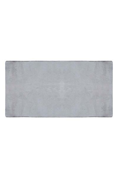 TOPI TOY Grey velvet rug 150 x 100 cm for interior decoration
