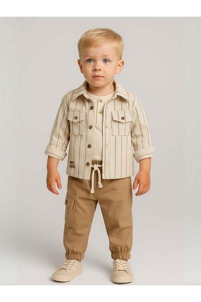 Zekids Boy's Linen 3-Piece Trouser Suit