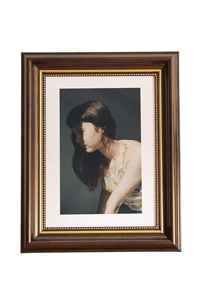 Generic إطار صورة خشبي - إطار طاولة بني ريفي لعرض سطح المكتب وديكور منزلي مثب...