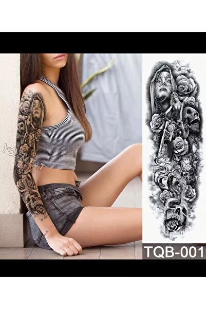 Arescollection gerçek görünümlü 3d suya dayanıklı kol bacak kaplama geçici dövme