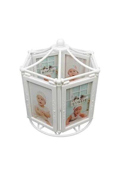 Generic Brand Fitto White Rotating Photo Frame with 6 Picture Slots and Music...