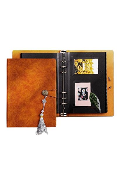 Generic Brand 6 Ring Photo Album for 4x6 Pictures, Leather Cover Scrapbook wi...