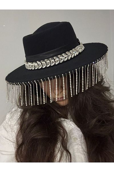 Stil Tasarım Toka Black Design Stone Hat