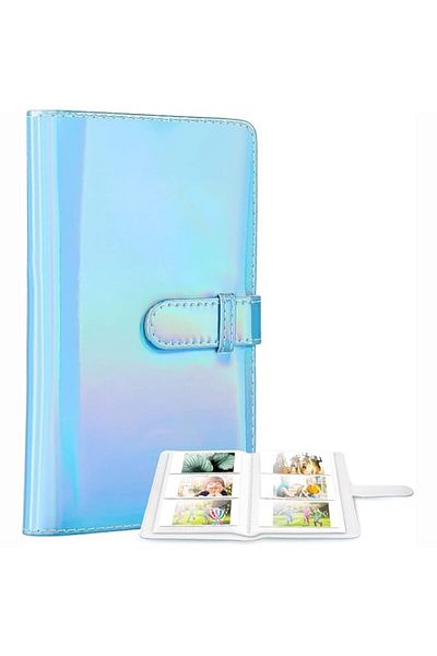 Generic Aputue Pockets Photo Album, 96 Pockets Mini Capacity photo album, Portable Wallet Photo Album, Lase