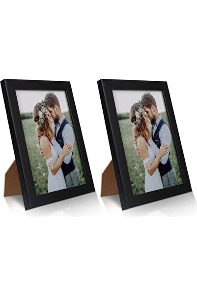 Generic إطار صورة PECULA، عبوتان، مقاس 5×7، إطار صورة أسود للعرض على الحائط و...